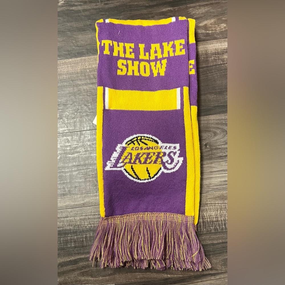 NBA authentic Lakers Yellow and Purple Scarf